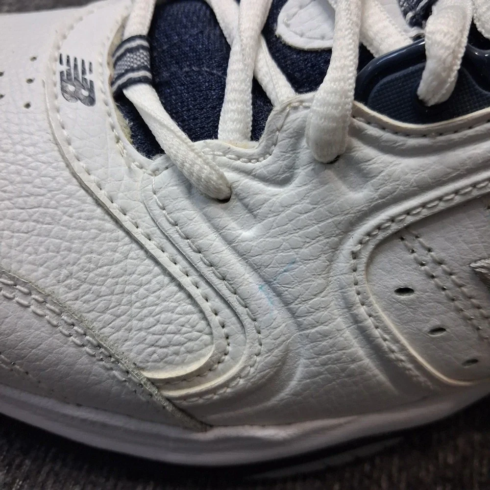 New Balance 623 Training Shoes Mens 9 White Navy Leather Dad Sneakers MX623WN